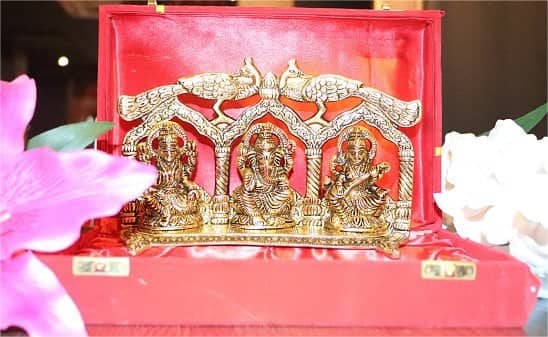 Gold Laxmi Ganesha and Saraswati 10% OFF
