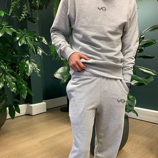 Classic Fit Heather Grey VO Embroidered Joggers (Unisex) - Only £35!