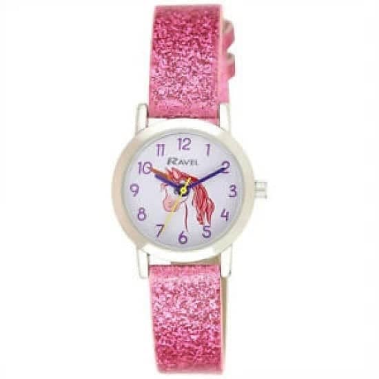 Girls Pink Sparkle Watch