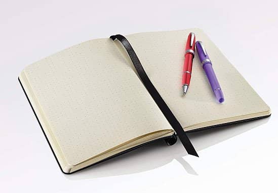 SAVE -  Dotted Journal Gift Set with Two Bailey Light Rollerball Pens