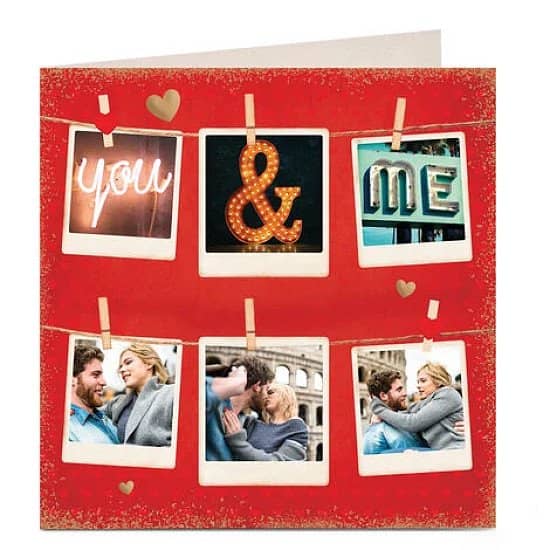 Personalised Valentine's Photo Card - You & Me - £2.79!