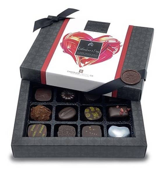 NEW - Valentine's 12 Mostly Dark Chocolate Gift Box: £13.95!