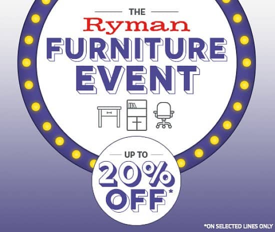 Save Up To 20% On Furniture in the Ryman Furniture Event!