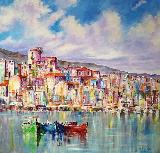 Greece   Skiathos Town Print