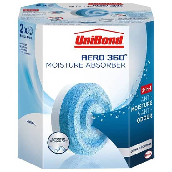 WE'RE OPEN, COME IN STORE - UniBond Aero 360 Moisture Absorber Refills 2 x 450g £5.49!