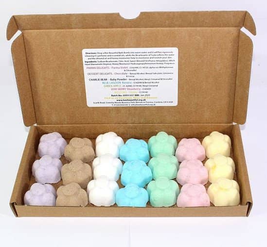 21pk Bee Beautiful Bath Bombs Set – Mixed Scents