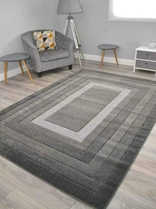 Sahara Grey Border Rug