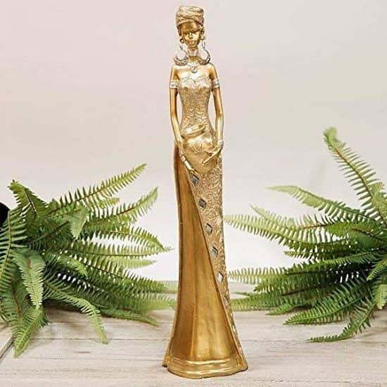 Golden Maasai Lady Figurine 39cm