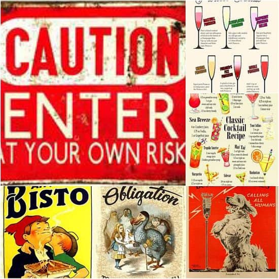 Retro vintage signs