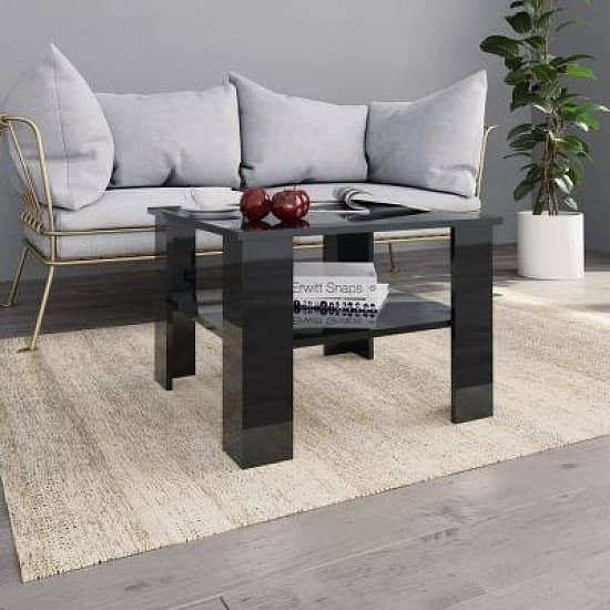 COFFEE TABLE HIGH GLOSS BLACK 60X60X42CM £45.00