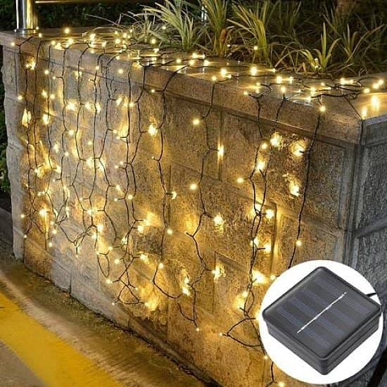 100 LED SOLAR POWERED STRING LIGHTS WARM WHITE