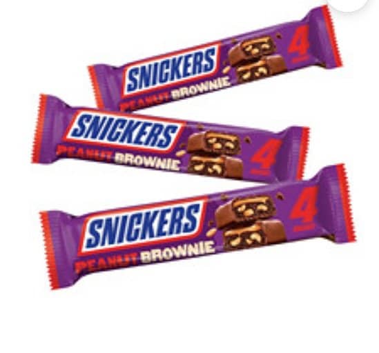 Snickers Peanut Brownie 4 Squares