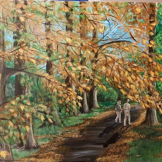 ARTIST LIMITED EDITION GICLEE PRINT,  'AN AUTUMN WALK'" SPECIAL PROMO PRICE £45.