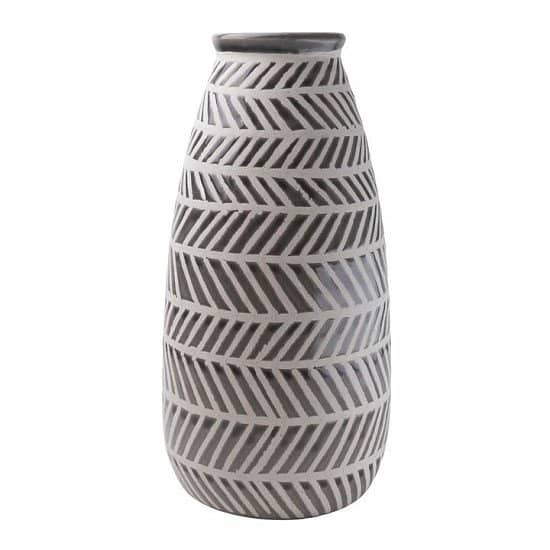 Black and white ceramic vase