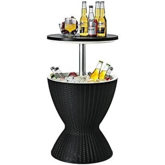 PATIO ICE COOLER TABLE WITH EXTENDABLE TABLETOP