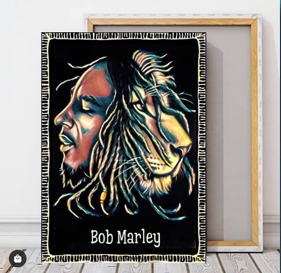 Bob Marley Canvas Print wall hanging ready to display