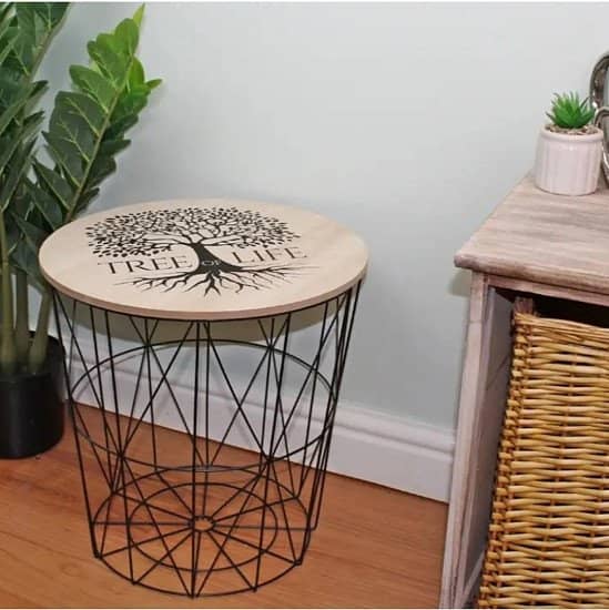 ♡♡ FREE DELIVERY ♡♡Tree of Life Geometric Side Table 40x40cm ONLY £29.99