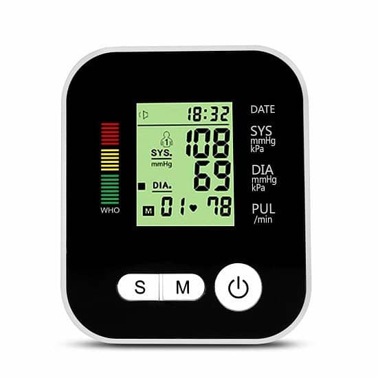 Digital Automatic Blood Pressure Monitor Meter Upper Arm Intellisense 180 Memory