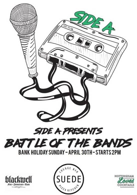 Today's the day! Show some support for our first battle of the bands event at Suede. Come on down.