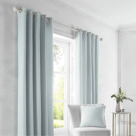 GUARANTEED  TO SAVE £££'s Tiffany - Jacquard Eyelet Curtains in 3 Beautiful Colours by D&D Design