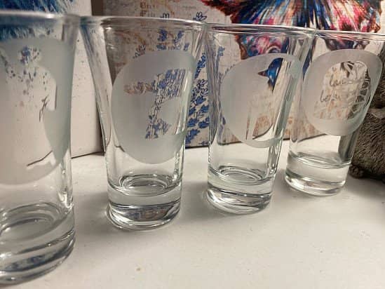 Shot glasses Hand Etched - Starwars x 4