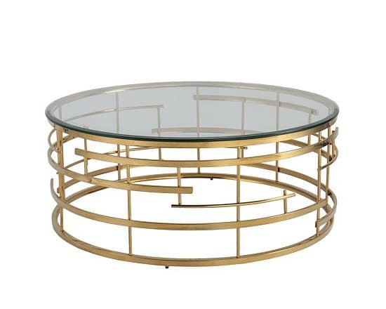 SALE - Liang & Eimil Viena Coffee Table Polished Brass Frame | Outlet!