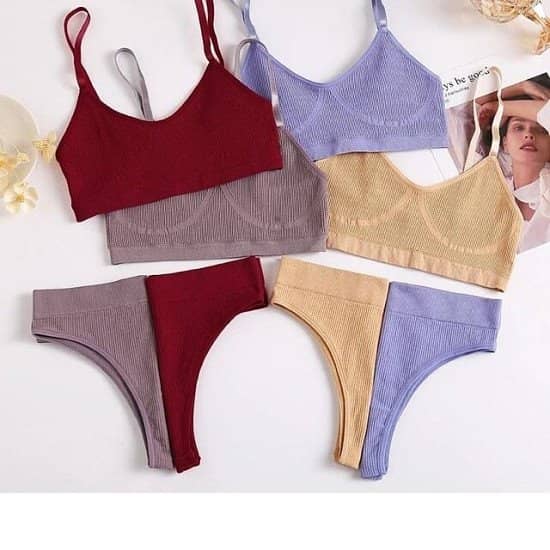 Crop Top & Low Waist G-String Underwear Set!