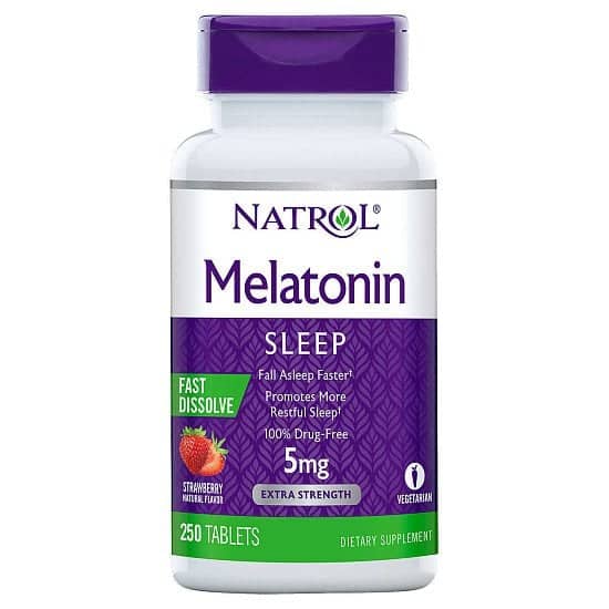 Natrol Sleep Aid, Natural Strawberry Flavor, 250 Tablets