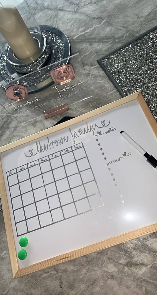 Personalised Wipeable Magnetic Calander