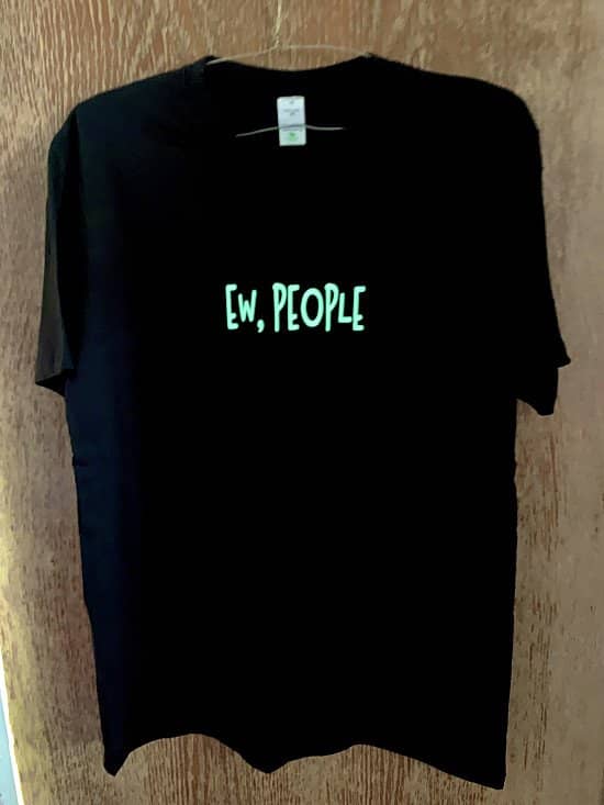 T-shirt Ew, People - Glow Panda #glowpanda ( glow in the dark logo )