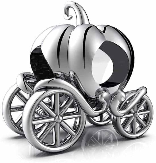 Cinderella Pumpkin Carriage Charm - S925 Sterling Silver