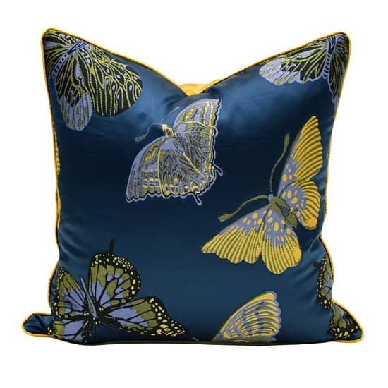 Jacquard Deep Blue Cushion Cover - 45 x 45 cm