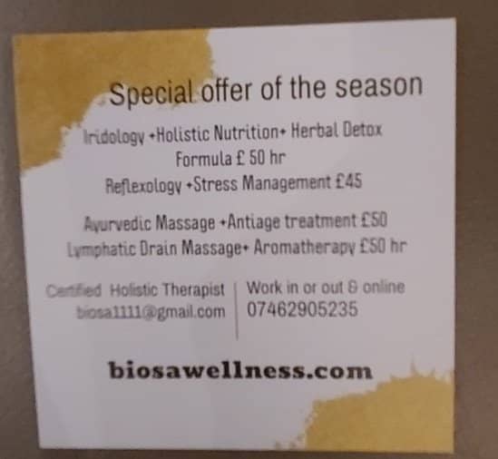 Biosawellness●Certified Holistic Therapist ●