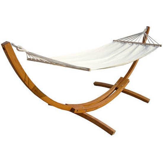 Charles Bentley Garden Hammock With Wooden Arc Stand - £199.99