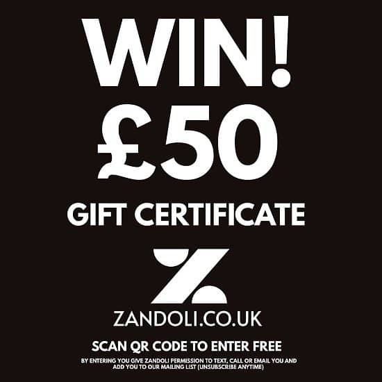 WIN £50 GIFT CERTIFICATE