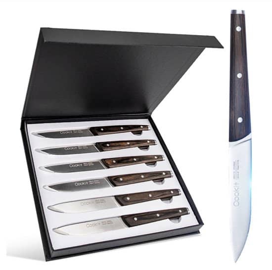 6Pcs Steak Knife Set Serrated Stainless Steel