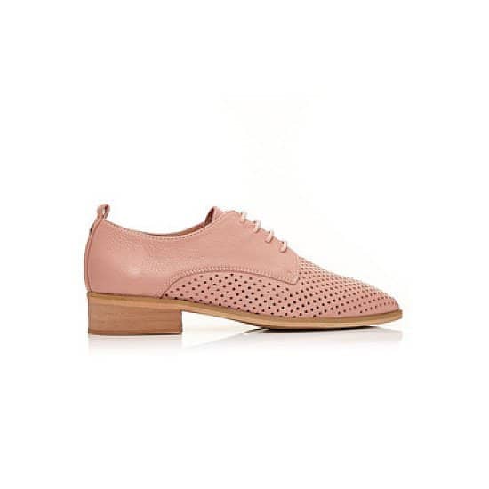 MODA IN PELLE FOLITA LASER CUT OUT BROGUES - NUDE   £59.45 was £69.95