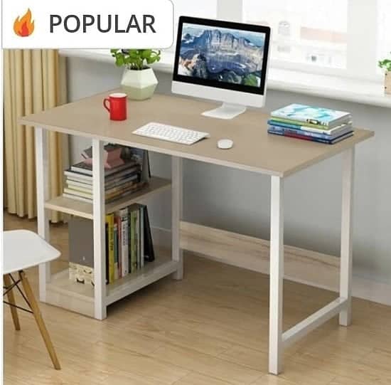 Home Office Computer PC Desk Writing Table Workstation Wood Bookshelf Furniture