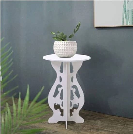 Round Side End Table Small Coffee Table Night Stand Wooden Tray Console