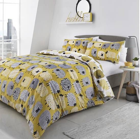 Dotty Sheep Reversible Duvet Cover and Pillowcase Set