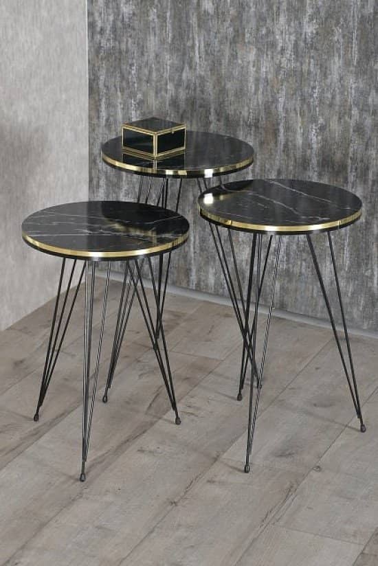 3 piece modern nesting table