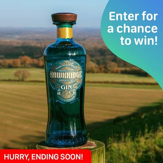 Win our Hawkridge London Dry “Victorian Botanical Blend” gin