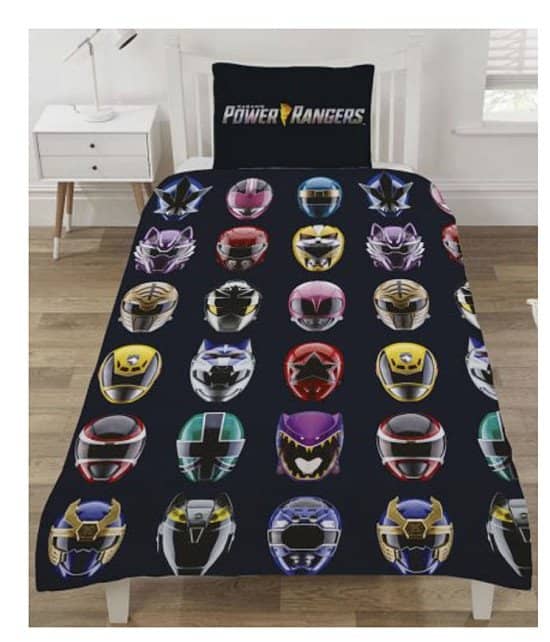 Official Power Rangers Helmets Character "Reversible" Single Duvet Cover Bedding