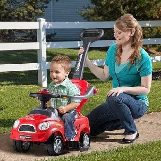 Kids 3 in 1 Ride on Car with Push Handle