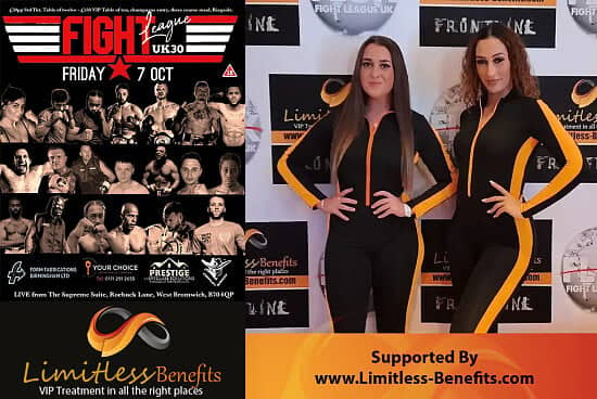 Win 2 free tickets to FightLeague 30 TopGuns FLUK Boxing with LimitlessBenefits RingGirls Birmingham