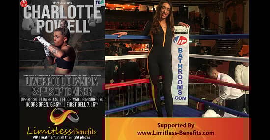 Win 2 free tickets to VIP Boxing at Liverpool Olympia Limitless Benefits Ring Girls Liverpool