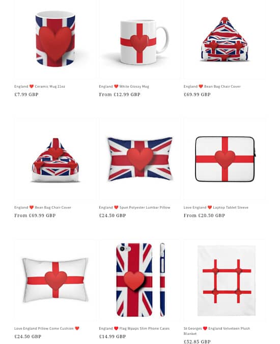 England ❤️ Design Range