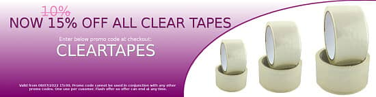 15% Off All Clear Tapes