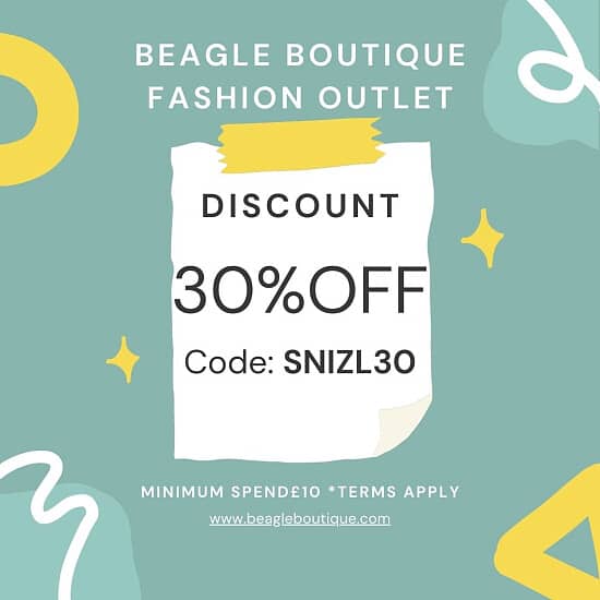 30% Off Min Spend £10 >> beagleboutique.co.uk