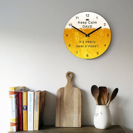 Beer Design Wall Clock- Personalised  - £26.99